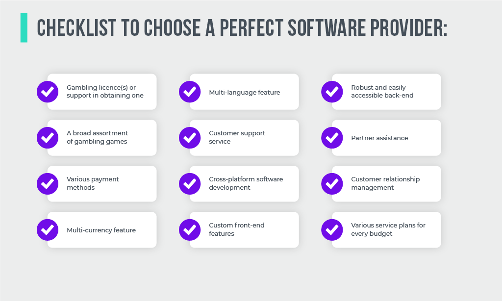 Checklist to chose a perfect Software Provider
