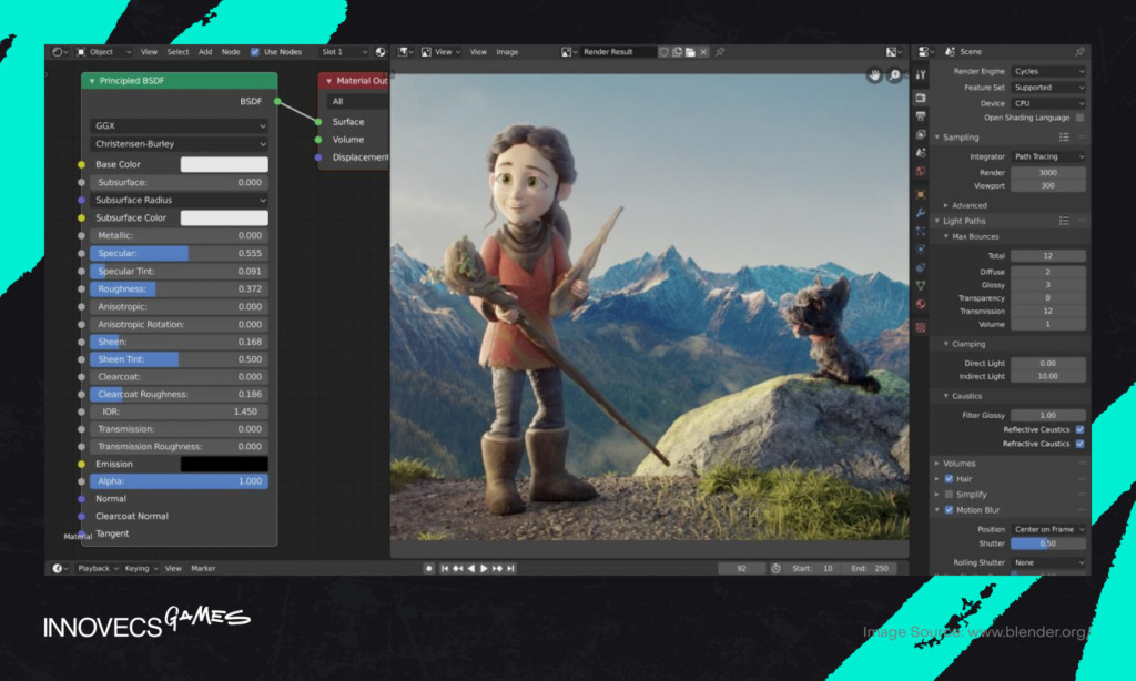 Blender 3D rendering and texturing for creative projects
