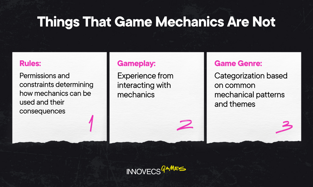 Things That Game Mechanics Are Not