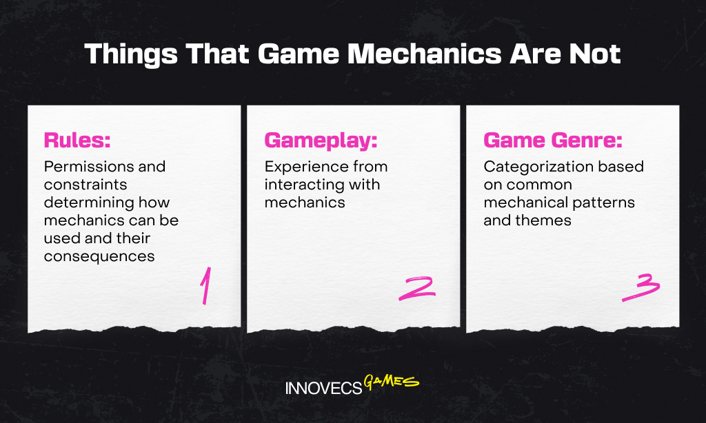 Things That Game Mechanics Are Not
