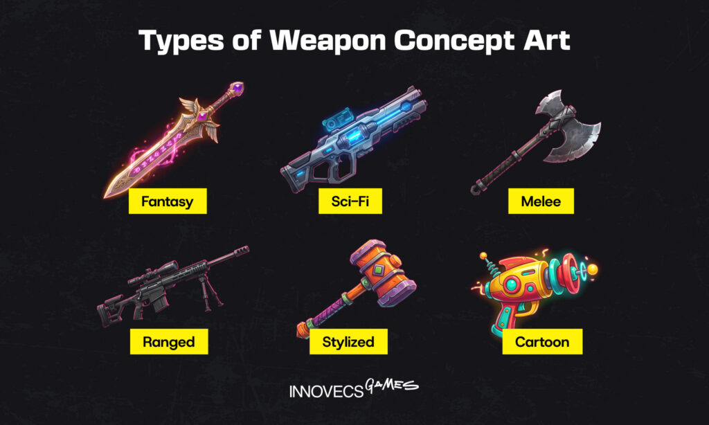 Types of Weapon Concept Art