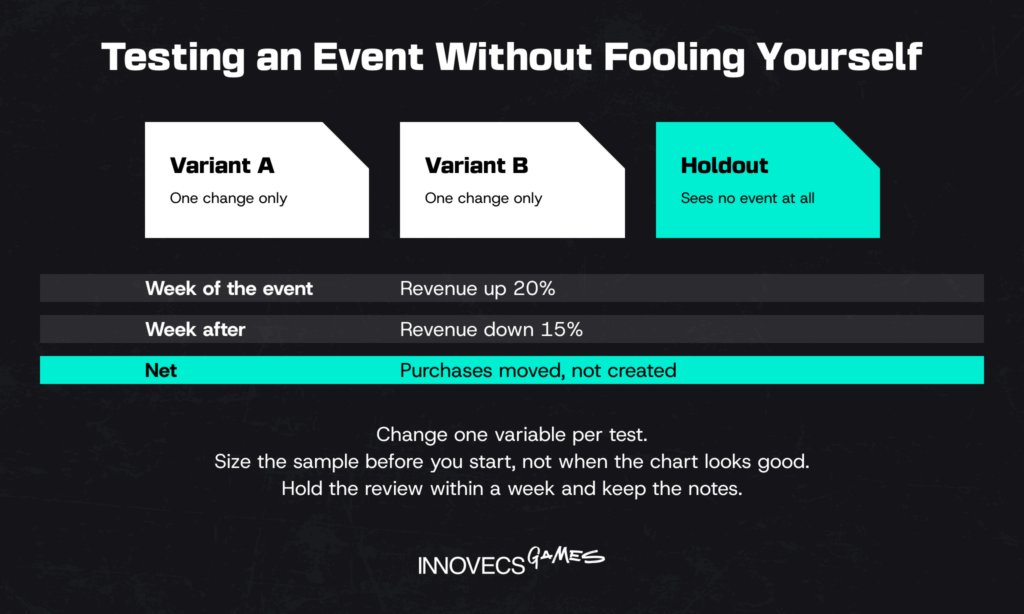 A/B test with a holdout group