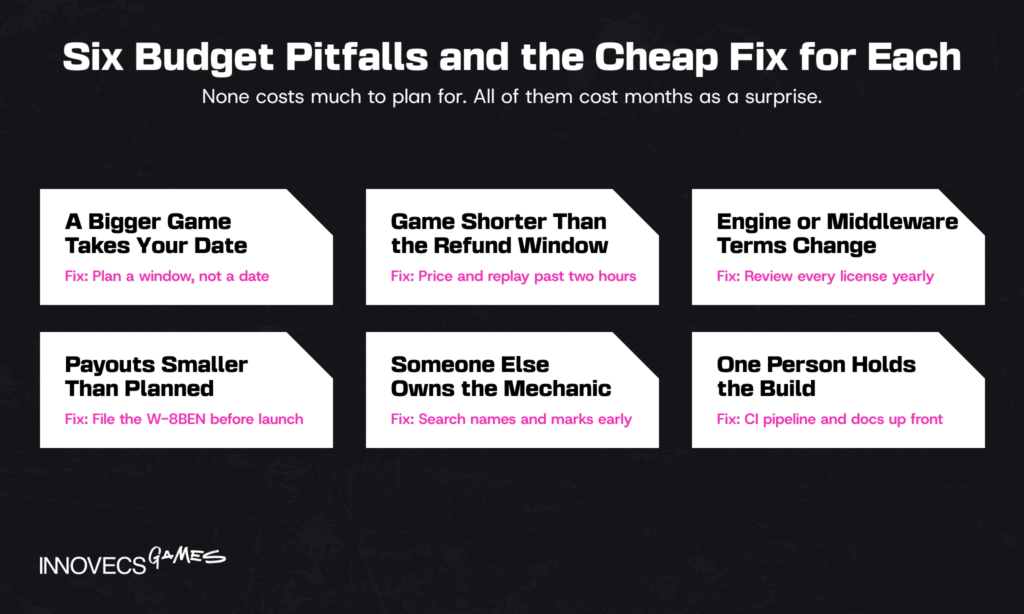 Six indie budget pitfalls and fixes