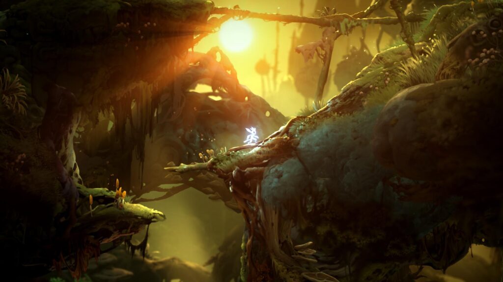 Ori and the Will of the Wisps sunlit forest scene