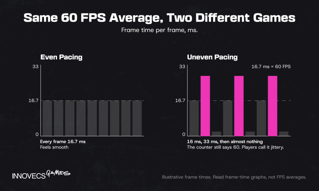 Even vs uneven frame pacing at the same 60 FPS